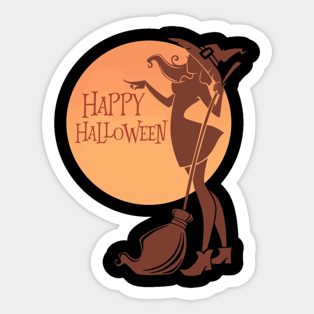 Happy Halloween Witches Funny Sticker by nhatvv